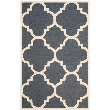 Safavieh 2 x 3 ft. Cambridge Hand Tufted Accent Area RugDark Grey & Ivory CAM140X-2